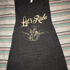 “Let’s Ride” Grey Tank Top
